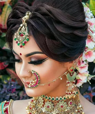 ezwed.in | Indian bridal hairstyles, Bridal hairstyle indian wedding,  Indian bride hairstyle