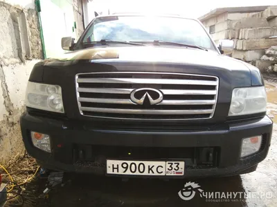 Infiniti QX56 2007 - установка светодиодных модулей, шлифовка и бронь фар