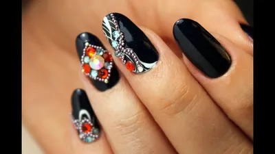 Инкрустация ногтей. Узоры схемы дизайн стразами на ногтях. Creative Art  Nails Design | Ногти, Маникюр, Нейл-арт