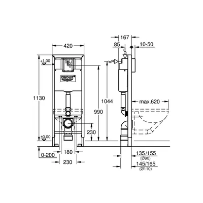 Инсталляция GROHE Rapid Solido для унитаза 39598000 SLX 3в1:  рама,кремление,шумоизоляция купить в Туле - цена от центра современной  сантехники Пенаты