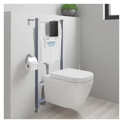 Инсталляция GROHE Rapid SL 38772001+ Унитаз подвесной DUSEL TERI  DWHT10202330+ Сидение Slim Soft-Close + Панель смыва Grohe Skate  Cosmopolitan (928811)