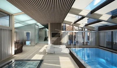 Дизайн интерьера бассейна в современном стиле