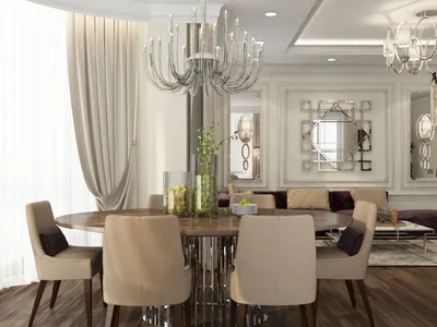 Изысканный дизайн гостиной в стиле современная классика ⋆ Студия дизайна  элитных интерьеров Luxury Antonovich Design
