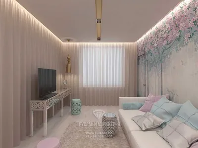 Дизайн интерьера гостинной в сиреневом цвете » Современный дизайн на  Vip-1gl.ru