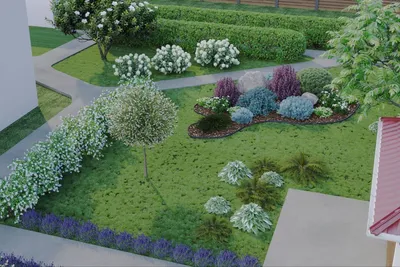 Ландшафтный дизайн двора, сада Львов :: Проект ландшафта возле дома