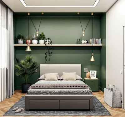 Дизайн спальни с темной мебелью - 68 фото
