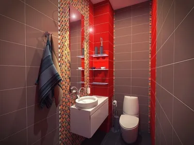 Современный интерьер туалета • Студия дизайна интерьера ArchiDOM
