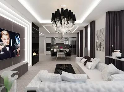 Дизайн гостиной спальни 18 кв метров, фото интерьера комнаты | Houzz Россия