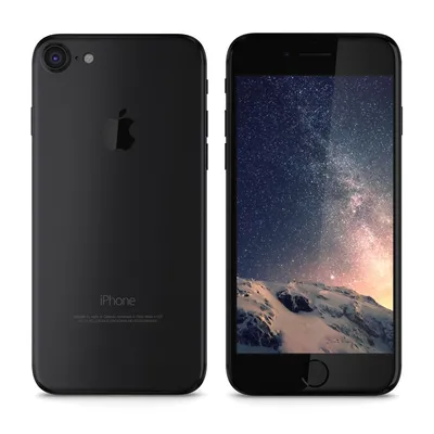 Apple iPhone 7 матовый черный 3D Модель $13 - .3ds .c4d .fbx .lwo .ma .obj  .max - Free3D