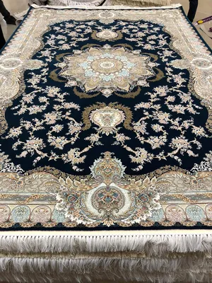 Иранский ковер Tutia blue Silk Qum MG21 | BB Carpets