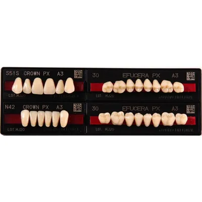 Зубы композитные трехслойные Crown PX/Efucera PX - полный гарнитур: купить  в интернет-магазине с доставкой.