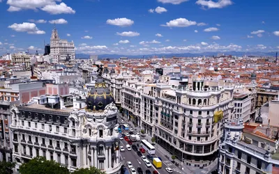 Обои Города Мадрид (Испания), обои для рабочего стола, фотографии города,  мадрид , испания, панорама Обои для рабочего стола, скачать обои картинки  заставки на рабочий стол.