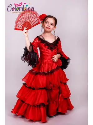 Костюм Кармен, испанки 694. Национальный испанский костюм для ребенка  купить в Москве, в интернет-магазине. Цены, фото, описание, отзывы.