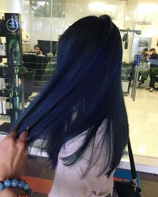 Иссиня черный оттенок волос | Dark blue hair, Hair color for black hair,  Hair color blue