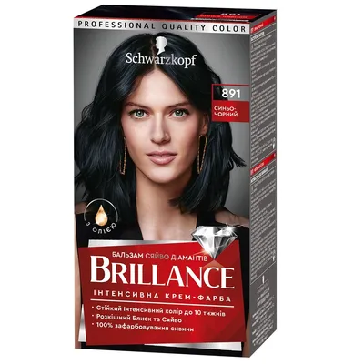 Краска для волос Schwarzkopf Brillance - «Соответствует заявленному о себе ( Иссиня - черный 891)» | отзывы