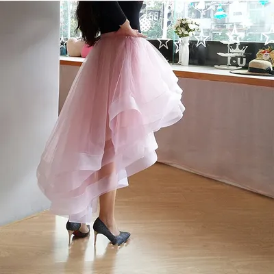 Женская юбка из органзы с оборками | AliExpress