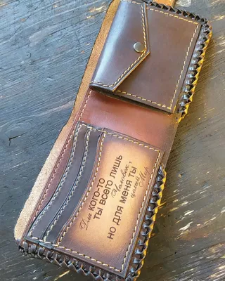 Кожаный мужской кошелек ручной работы из кожи Badalassi Carlo - Manboro  Store - изделия из кожи ручной работы