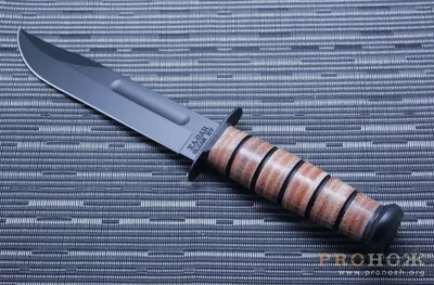 Тактический нож KA-BAR Army Full-Size Knife, 1095 Carbon Steel, Leather  Handle, Leather Sheath