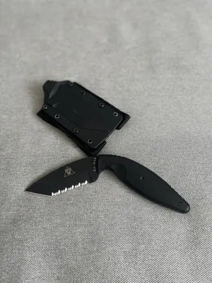 Боевой нож Ka Bar с кожаными ножнами, черный 3D Модель $49 - .3ds .blend  .c4d .fbx .max .ma .lxo .obj - Free3D