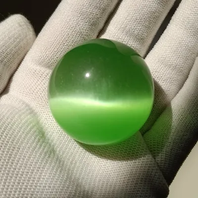 1 шт. зеленый Опаловый камень кошачий глаз, шарик из натурального кварца |  AliExpress