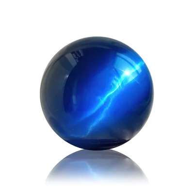 Шар природный, натуральный камень кошачий глаз, синий, 45мм. WoodTemple -  купить с доставкой по выгодным ценам в интернет-магазине OZON (624089040)