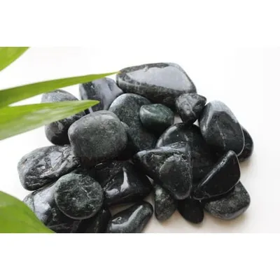 Купить камень Змеевик (Серпентинит) Черный Принц для бани обвалованный  ведро 10 кг, фракция 40-80 мм в Перми недорого | Атмосфера Теплоты