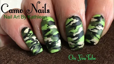 Camouflage Press on Nails/ Handpainted Camo Nails - Etsy