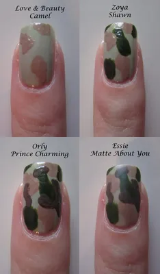 Matte Camo Nails - Easy Camouflage Nail Art - YouTube