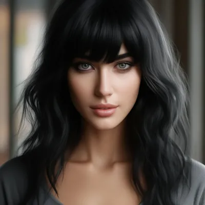 Красивая женщина, черные волосы каре…» — создано в Шедевруме
