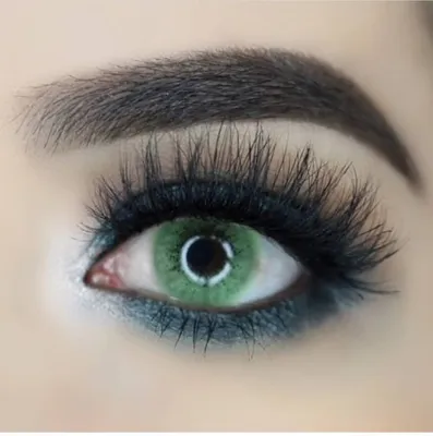 Купить ярко зеленые линзы для карих глаз (Южная Корея) в интернет -  магазине Colorlens24.ru