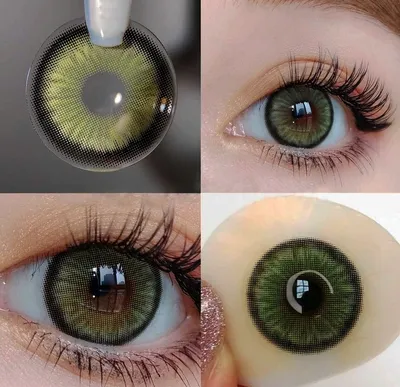 Красивые зеленые линзы для глаз. Зеленые линзы с черным ободком. Зеленые  линзы для карих глаз. Цветные линзы: продажа, цена в Запорожье. Контактные  линзы от \"ColorBrands\" - 1252397853