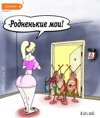 Карикатура «Праздничный ужин», Евгений Коровкин. В теме «8 марта».  Карикатуры, комиксы, шаржи