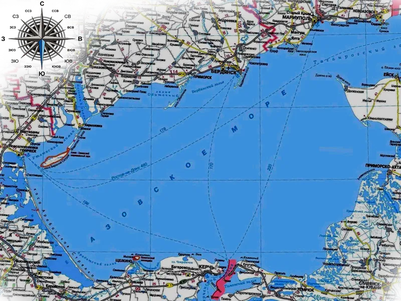 Азовское побережье карта с городами и поселками. Азовское море карта побережья. Карта побережья Азовског оомря.