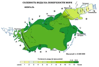 Карта глубин Азовского моря на 1854 год