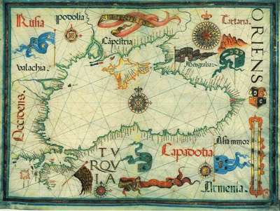 Карта Черного моря 1590 года