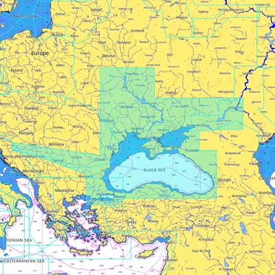 Карта глубин C-MAP EM-Y205 с покрытием Черного и Азовского морей