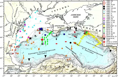 Старинная Карта Черного моря и прилегающих территорий 1833 года