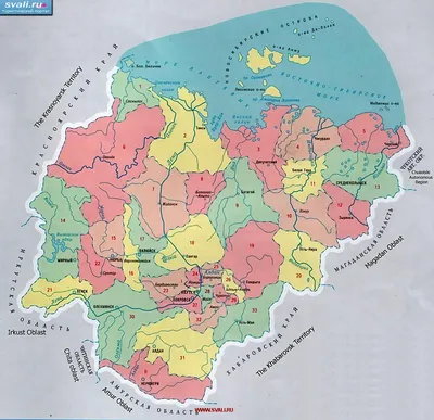 карты : Административная карта республики Саха (Якутия), Россия. | Россия |  Туристический портал Svali.RU