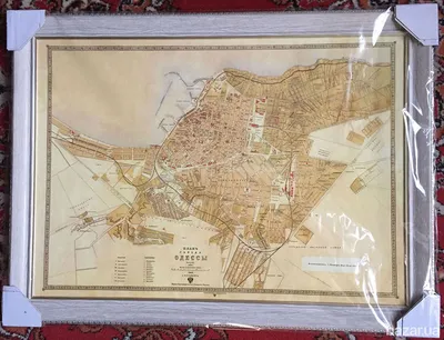 Деревянная объёмная круглая 3Д карта Одессы на стену - 3Д БРТ