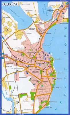 Карта Одессы (Украина) на русском языке, расположение на карте мира с  городами, метро, центра, районов и округов