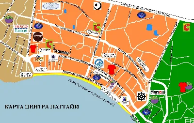 Свежие карты Паттайи на русском языке. Лучшая подборка 2014 года