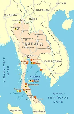 Карты Джомтьена (Тайланд). Подробная карта Джомтьена на русском языке с  отелями и достопримечательностями