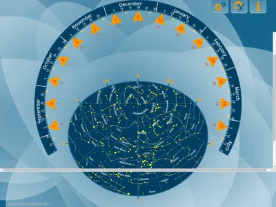 Рухома карта зоряного неба online -