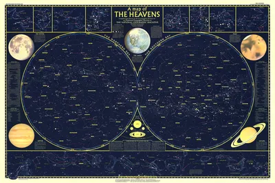 Купить Карта звездного неба. Плакат-постер. Ранок О900435У недорого