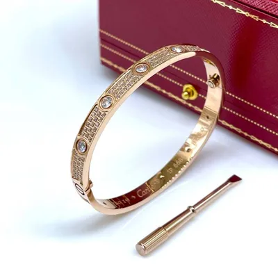Браслет Cartier Love из белого золота 17 размер, артикул 06610 – купить в  Москве по цене интернет-магазина Часовая Биржа