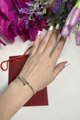 Браслет ГВОЗДЬ ТОНКИЙ Cartier СТА111 купить реплики известных брендов с  доставкой в Москве