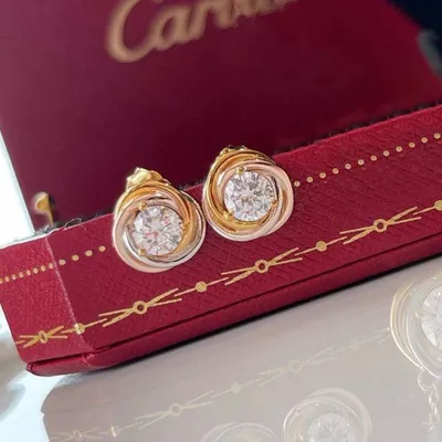 Серьги Cartier реплика люкс качества