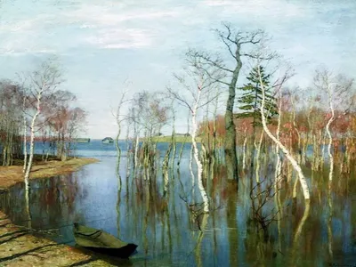 Сочинение по картине И.И.Левитана \"Весна. Большая вода\" 4 класс | скарлет  охара | Дзен