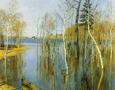 Сочинение по картине Левитана Весна. Большая вода