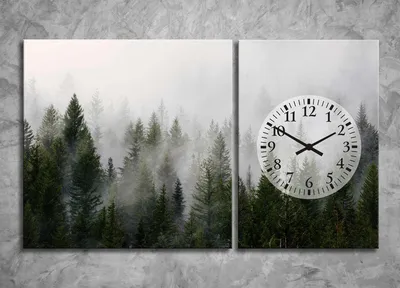 Часы настенные: Картина с часами 3245DC-09 «Водопад и птички»